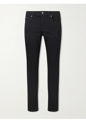 Dolce&Gabbana - Slim-Fit Straight-Leg Logo-Appliquéd Jeans - Men - Black - IT 44