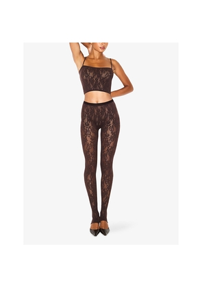 Womens Skims Knit Lace Stirrup Leggings