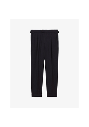 Mens Reiss Flush Slim-Fit Wool-Blend Trousers