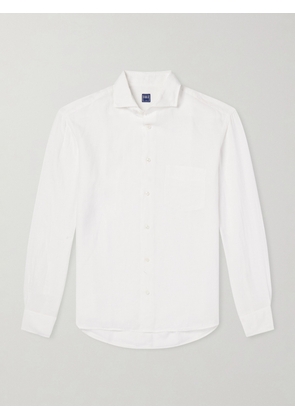 FEDELI - Phil Cutaway-Collar Linen Shirt - Men - White - EU 38