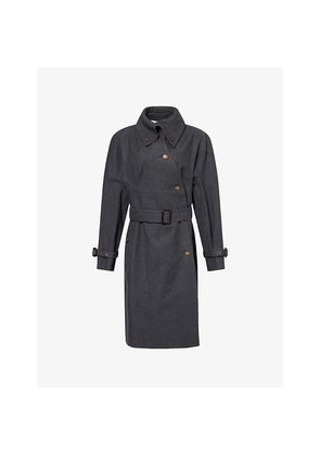 Womens Vivienne Westwood Classic-Collar Belted Cotton Coat