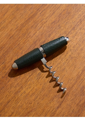 Dunhill - Leather-Trimmed Steel Corkscrew - Men - Green