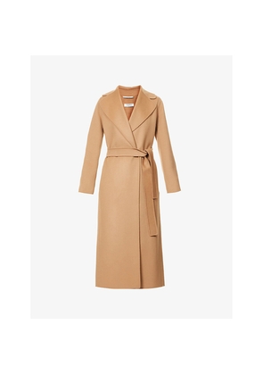 Womens Max Mara Poldo Wrap-Over Wool Coat