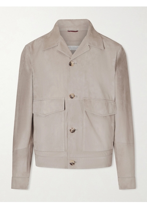 Brunello Cucinelli - Suede Blouson Jacket - Men - Gray - S