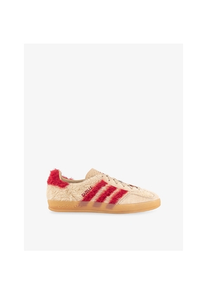 Womens Adidas Gazelle Faux-Fur and Suede Trainers