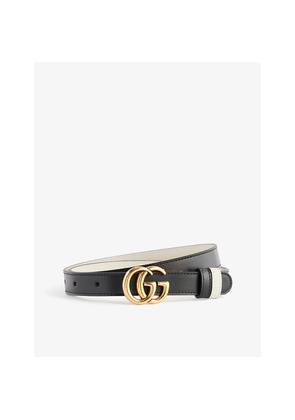 Womens Gucci Double G Reversible Leather Belt