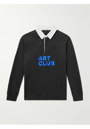 JW Anderson - Art Club Embroidered Cotton-Jersey Rugby Shirt - Men - Black - S