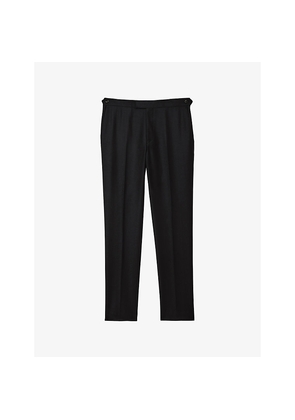 Mens Reiss Muse Tapered-Leg Mid-Rise Wool Trousers