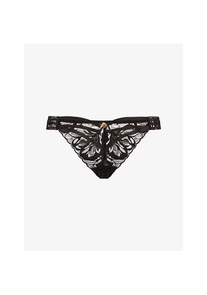 Womens Aubade After Hours Floral-Embroidered Lace Briefs