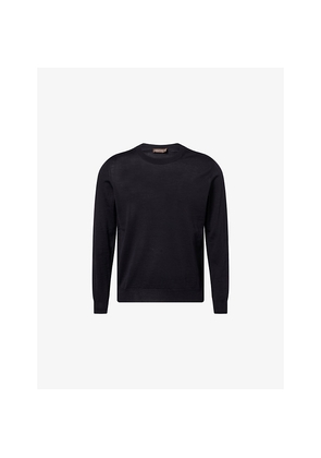 Mens Oscar Jacobson Miguel Round-Neck Wool Jumper