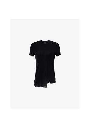 Womens Team Wang Design Acceptance Asymmetric Stretch-Knit T-Shirt