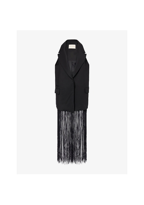 Womens Camilla And Marc Issa Fringed Stretch-Wool Vest