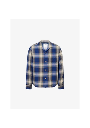 Mens Visvim Keesey Padded Wool and Linen-Blend Jacket