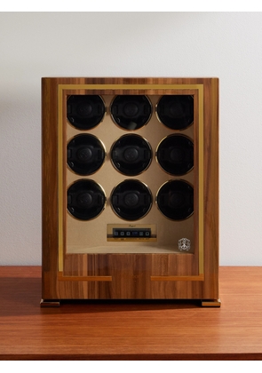 Rapport London - Paramount Walnut and Glass Nine-Piece Watch Winder - Men - Brown