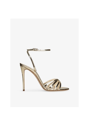 Womens Casadei Julia 100 Patent-Leather Heeled Sandals