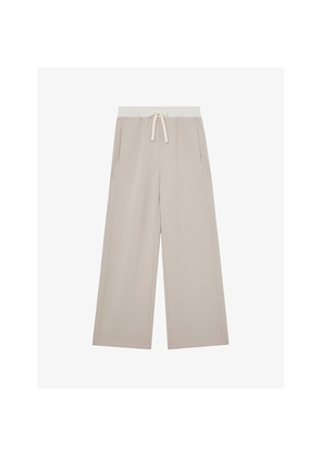 Womens Reiss Laney Wide-Leg Jersey Jogging Bottoms