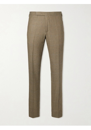 Ralph Lauren Purple Label - Straight-Leg Checked Silk, Wool and Cashmere-Blend Suit Trousers - Men - Green - UK/US 30