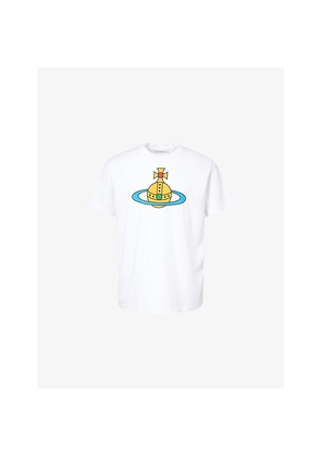 Mens Vivienne Westwood Orb-Logo Oversized Cotton-Jersey T-Shirt