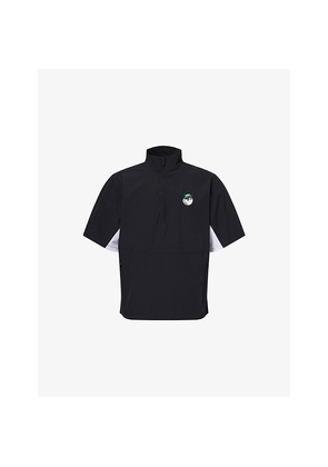 Mens Malbon Pine High-Neck Stretch-Woven Windshirt