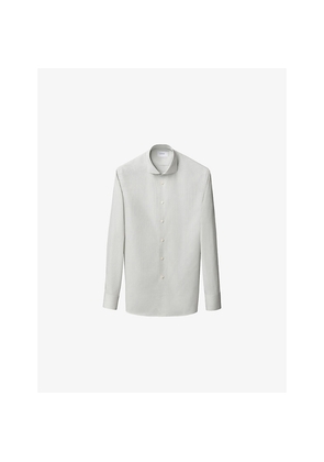 Mens Eton Striped Contemporary-Fit Cotton-Twill Shirt