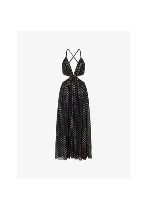 Womens Zimmermann Daylight Braid-Trim Woven Midi Dress