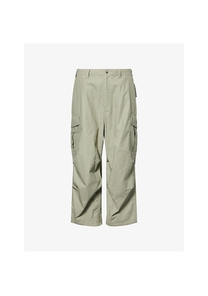 Mens A Bathing Ape Ripstop Straight-Leg Cotton Cargo Trousers