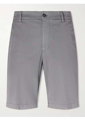 Canali - Straight-Leg Stretch Cotton-Blend Shorts - Men - Gray - IT 46