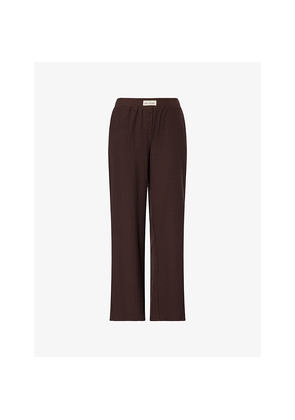Womens 4th & Reckless Zoey Pointelle Stretch-Cotton Trousers