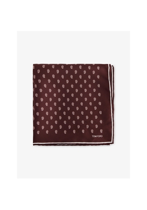 Mens Tom Ford Polka-Dot Silk Pocket Square