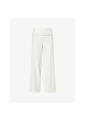 Womens 4th & Reckless Mahlin Fold-Over Waist Knitted Trousers