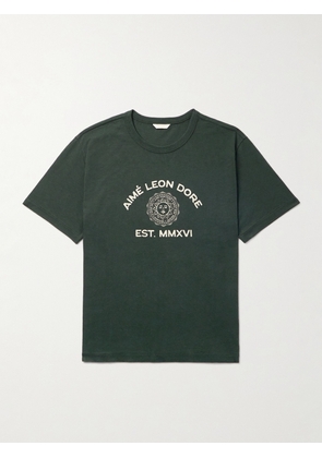 Aimé Leon Dore - Logo-Print Cotton-Jersey T-Shirt - Men - Green - XS