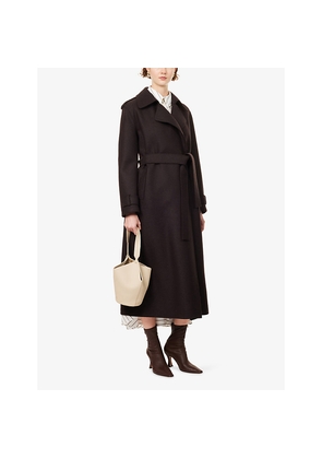 Womens Harris Wharf London Regular-Fit Belted Wool Trench Coat