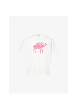 Mens Bode Antlers Graphic-Print Cotton T-Shirt