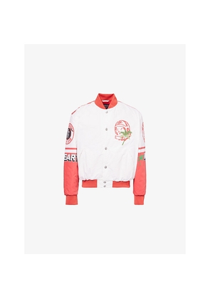 Mens Billionaire Boys Club Stadium Graphic-Print Cotton Varsity Jacket