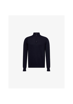 Mens Sunspel Sea Island Half-Zip Cotton and Cashmere-Blend Jumper