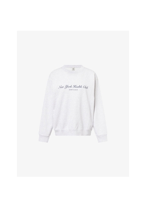 Womens Sporty & Rich Health Club Logo-Print Cotton Sweatshirt