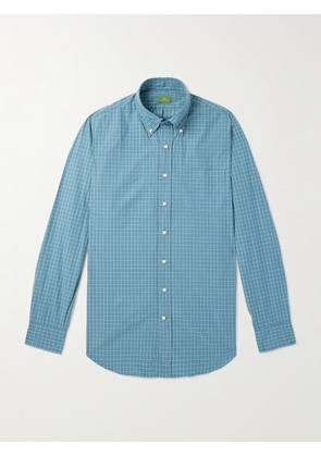 Sid Mashburn - Button-Down Collar Checked Cotton-Poplin Shirt - Men - Blue - S