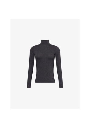 Womens Agolde Pascale Turtleneck Stretch-Jersey Top