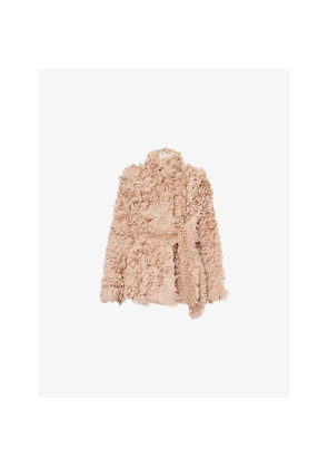 Womens Nour Hammour Elsa Belted Shearling Coat