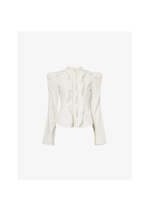 Womens Isabel Marant Calina Puff-Sleeved Cotton Shirt