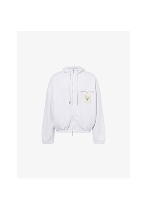 Mens Jacquemus Torneo Brand-Patch Cotton-Jersey Hoodie
