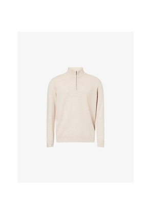 Mens Arne High-Neck Half-Zip Knitted Jumper
