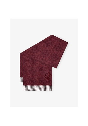 Womens Loewe Anagram Cashmere-Wool Scarf