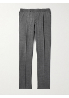 Brioni - Melbourne Straight-Leg Pleated Wool Trousers - Men - Gray - IT 46