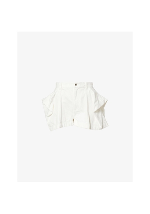 Womens Sacai Sculpted High-Rise Denim Shorts
