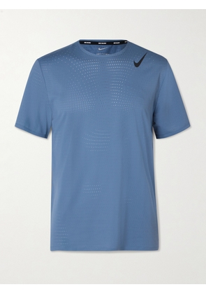 NIKE RUNNING - AeroSwift Logo-Print Dri-FIT ADV T-Shirt - Men - Blue - S