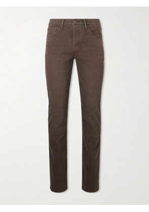 TOM FORD - Slim-Fit Cotton-Blend Corduroy Trousers - Men - Brown - UK/US 30