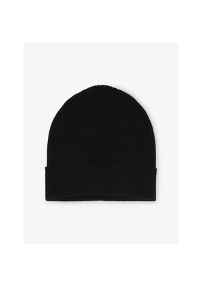 Mens Rick Owens Ribbed Wool Beanie Hat