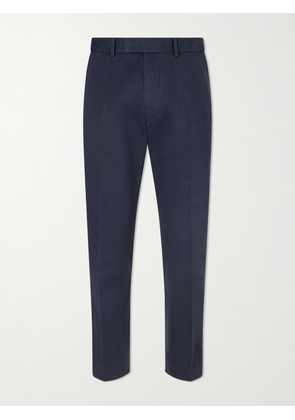 TOM FORD - Straight-Leg Cotton-Drill Trousers - Men - Blue - UK/US 30