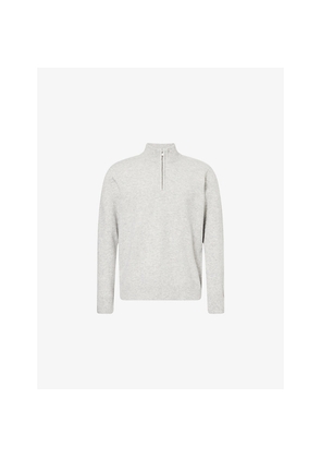 Mens Arne High-Neck Half-Zip Knitted Jumper
